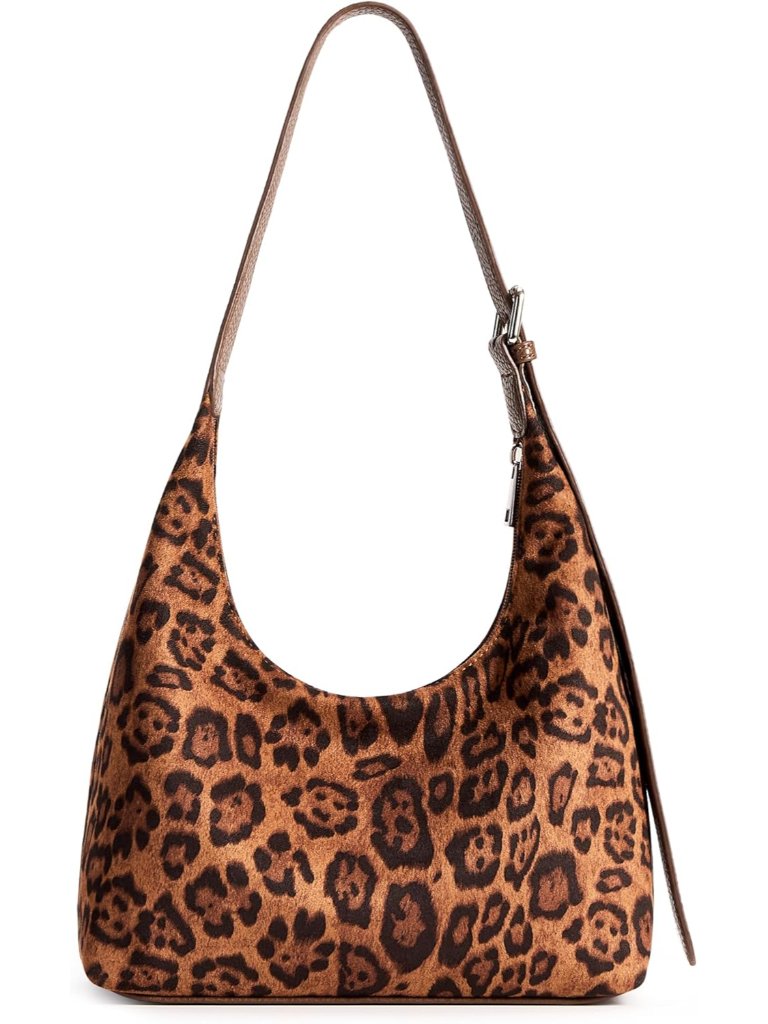 Crescent Tote Bag, Women Underarm Handbag Vegan Leather Zipper Shoulder Purse Ho